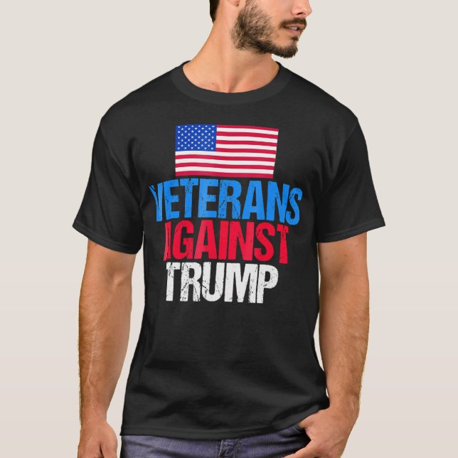 Veteranen gegen Donald Trump T-Shirt (Vorderseite)