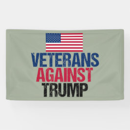 Veteranen gegen Trump - Amerikanische Flagge - Pol Banner