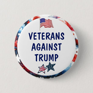 Veteranen gegen Trump   Anti Trump Button