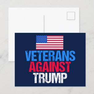 Veteranen gegen Trump Blue Postkarte