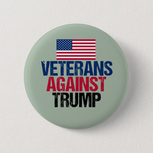 Veteranen gegen Trump Button (Vorderseite)