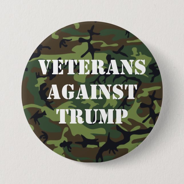 Veteranen gegen Trump Button (Vorderseite)