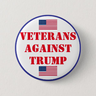 Veteranen gegen Trump Button