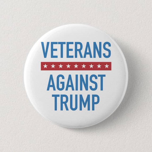 Veteranen gegen Trump Button (Vorderseite)