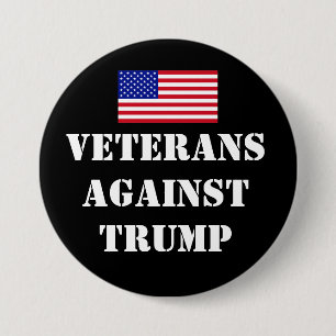 Veteranen gegen Trump-Knopf Button