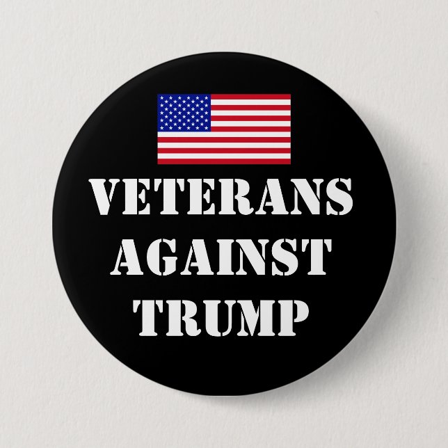 Veteranen gegen Trump-Knopf Button (Vorderseite)