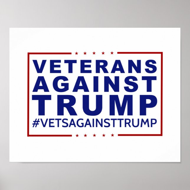 Veteranen gegen Trump Poster (Vorne)