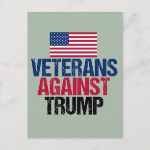 Veteranen gegen Trump Postkarte