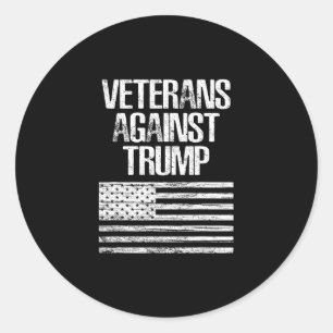 Veteranen gegen Trump Runder Aufkleber