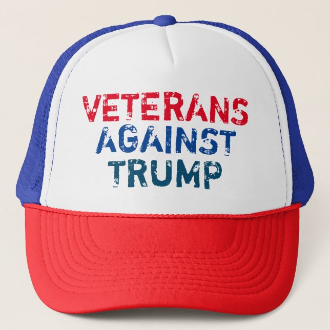 Veteranen gegen Trump Trucker Hat Truckerkappe (Vorderseite)