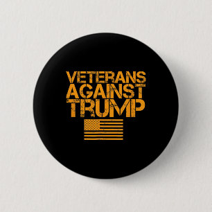 Veteranen gegen Trump Vintage Patriotische Flagge Button