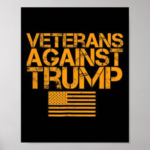 Veteranen gegen Trump Vintage Patriotische Flagge Poster