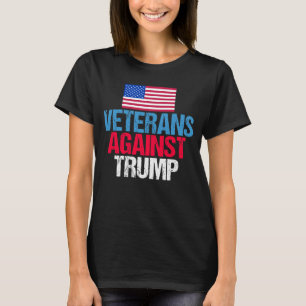 Veteranen gegen Trumps amerikanische Flagge Frauen T-Shirt