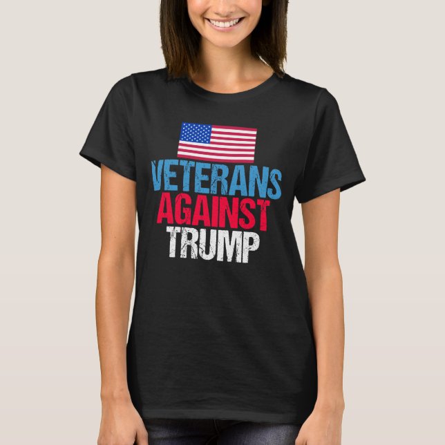 Veteranen gegen Trumps amerikanische Flagge Frauen T-Shirt (Vorderseite)