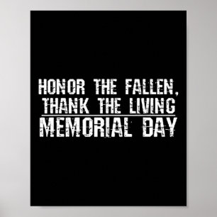 Veteranen, Memorial Day - Ehre den Gefallenen Dank Poster