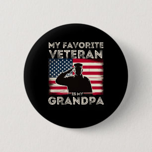 Veteranen Militärtag Mein Lieblingsveteran ist mei Button