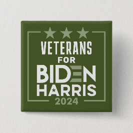 Veteranen Olive Green für Biden Harris - 2024 Button