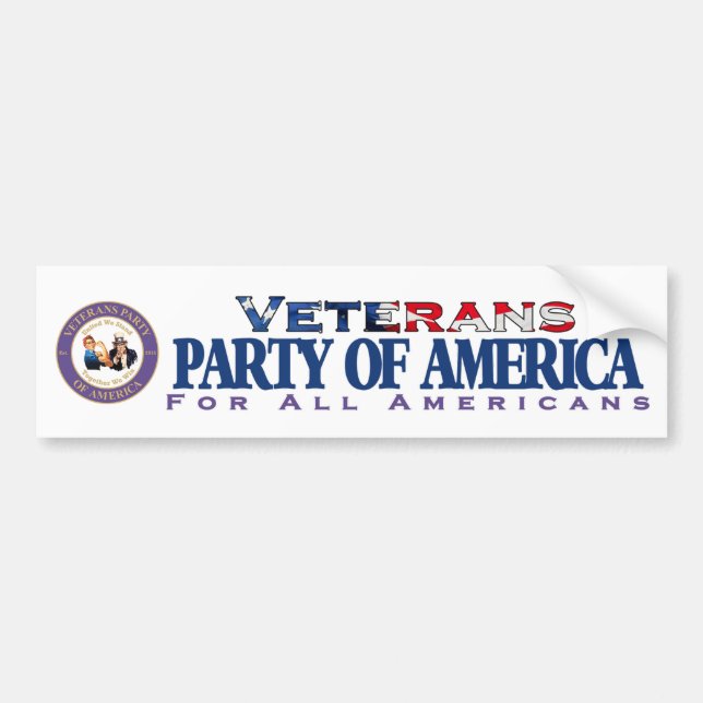 Veteranen-Party von Amerika-Autoaufkleber Autoaufkleber (Vorne)