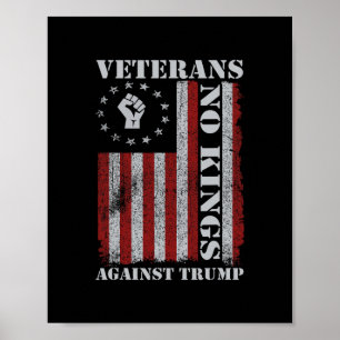 Veteranen protestieren gegen USA-Flagge No Kings A Poster