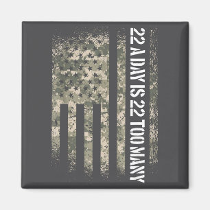 Veteranen-Selbstmord-Bewusstsein USA-Flagge 22 Am Magnet
