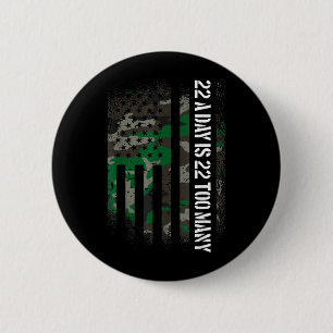 Veteranen-Selbstmord-Bewusstseinsflagge der USA 22 Button