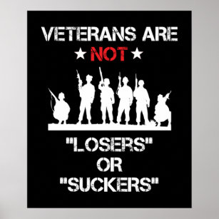 Veteranen sind keine Verlierer oder Sucker Poster