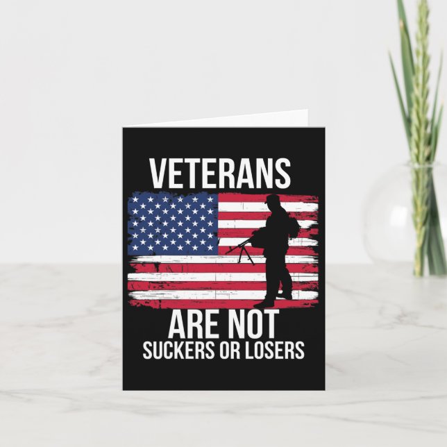 Veteranen sind nicht Sucker oder Verlierer Biden 2 Karte (Vorderseite)