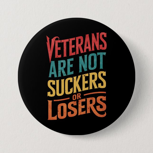 Veteranen sind weder Schwindel noch Verlierer Trum Button (Vorderseite)