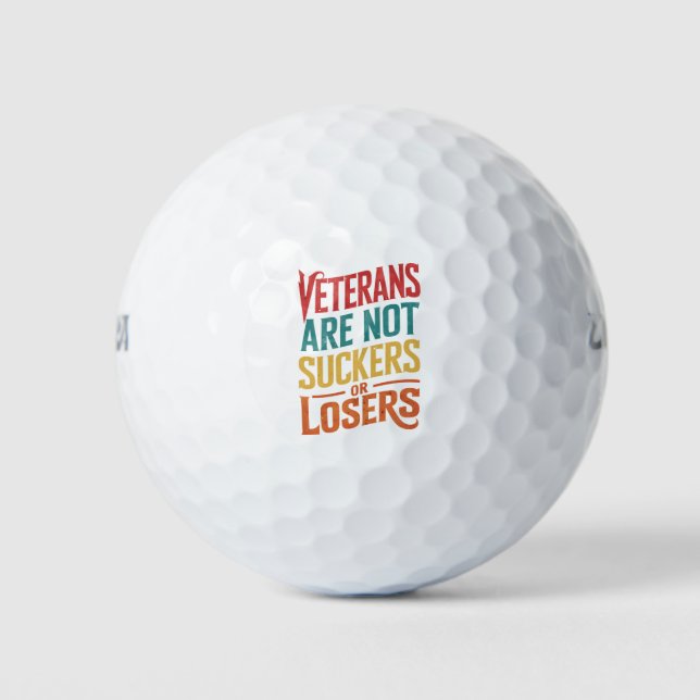 Veteranen sind weder Schwindel noch Verlierer Trum Golfball (Vorderseite)