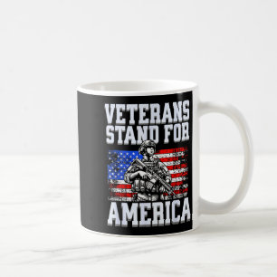 Veteranen stehen für Amerika patriotischer Armeeso Kaffeetasse