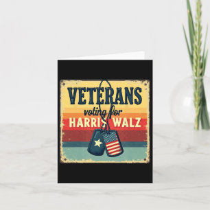 Veteranen stimmen für Harris Wheimer Karte