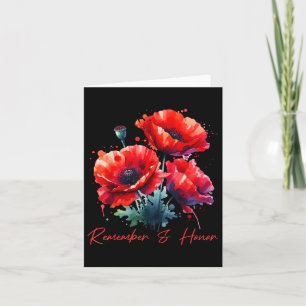 Veteranen Tag 2024 US-Gedenktag Roter Mohn Karte