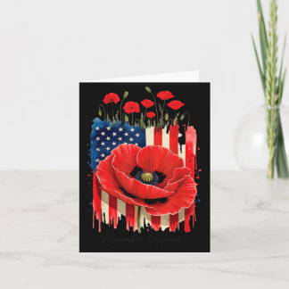 Veteranen-Tag 2026 USA Gedenktag Rote Mohnblume Karte