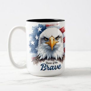 Veteranen-Tag-Amerikanischer Adler-Haus der Tapfer Zweifarbige Tasse