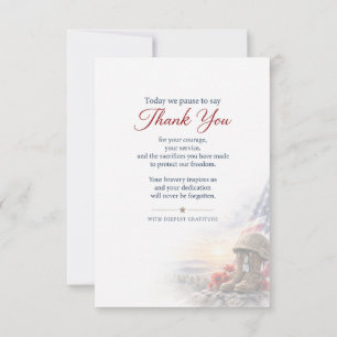 Veteranen-Tag-Danke-für-Ihren-Dienst Patriotisch Karte