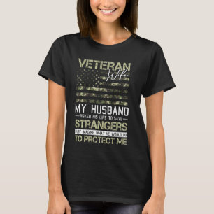Veteranen Tag der Veteranen Ehefrau Coole Camoufla T-Shirt