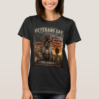 Veteranen-Tag Deutsch Drahthaar T-Shirt