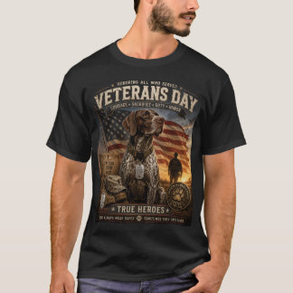 Veteranen-Tag Deutsch Drahthaar T-Shirt