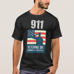 Veteranen Tag Ehrung aller, die Patriot Tag 9 dien T-Shirt