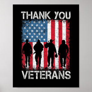 Veteranen-Tag-Geschenke Danke Veteranen Stolz Poster