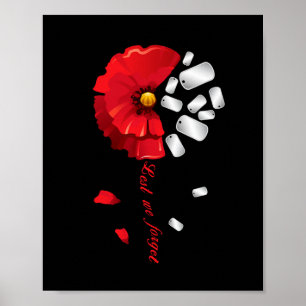 Veteranen-Tag Lest We Forget Rote Mohnblume USA M Poster