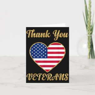 Veteranen-Tag Mit Amerikanischer Flagge Für Männer Karte