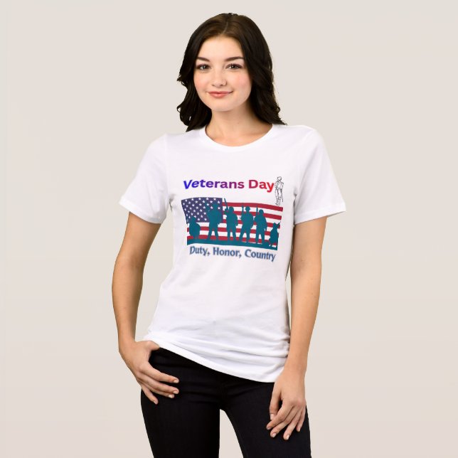 Veteranen-Tag Tri-Blend Shirt (Vorderseite voll)