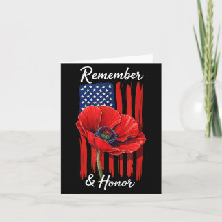 Veteranen-Tag USA Gedenktag- Rote Mohnblume Karte