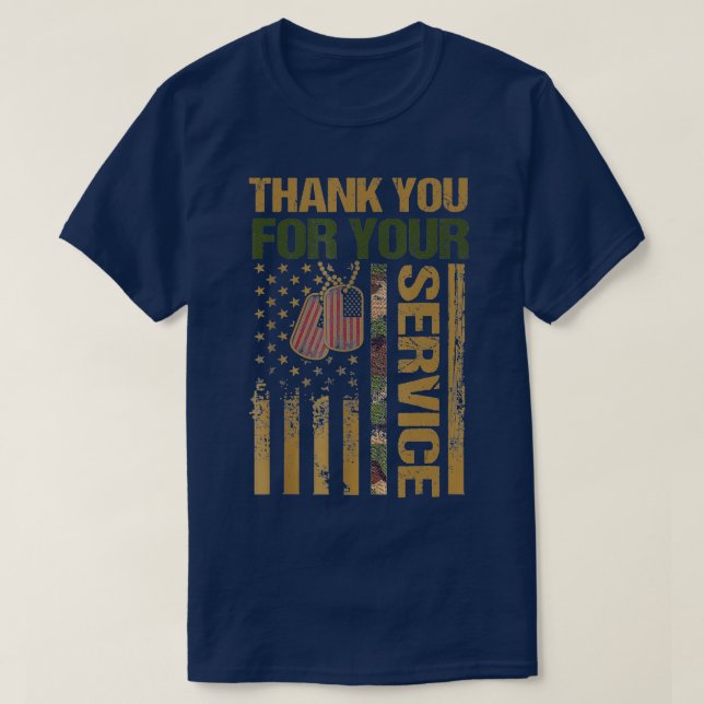 Veteranen Tag Vielen Dank Veteranen Gedenktag T-Shirt (Design vorne)