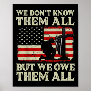 Veteranen Tag wir schulden ihnen Patriotic Veteran Poster