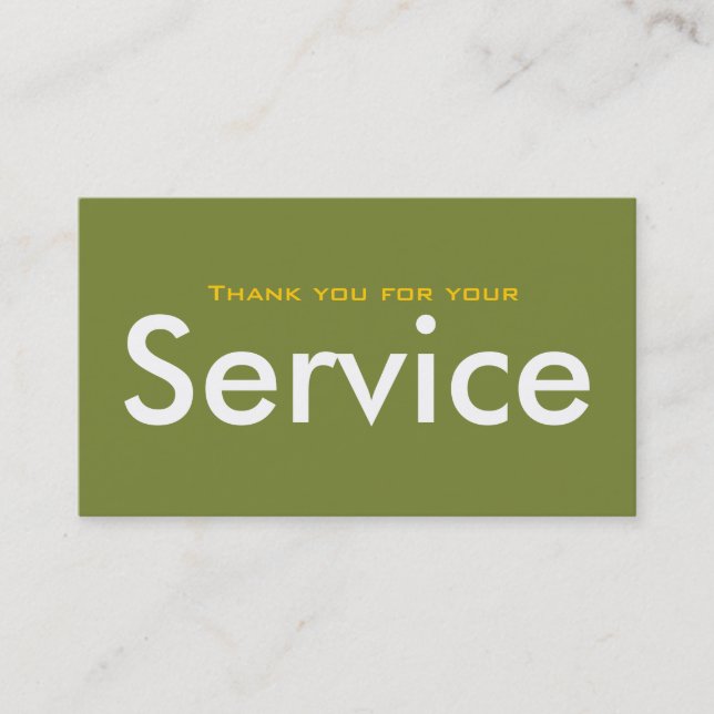 Veteranen-TagesVisitenkarten Visitenkarte (Vorderseite)