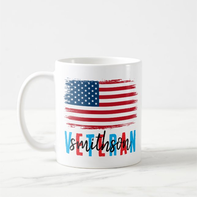 Veteranen-Tasse | Patriotischer Kaffee-Cup für das Kaffeetasse (Links)