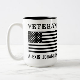 Veteranen-Tasse | Patriotischer Kaffee-Cup für das Zweifarbige Tasse