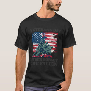 Veteranen vergessen nie die gefallene US-Flagge, d T-Shirt